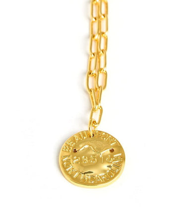 Mini Beach Tag Charm Necklace – 18k Gold Plated - Lisi Lerch