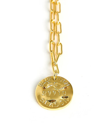Mini Beach Tag Charm Necklace – 18k Gold Plated - Lisi Lerch