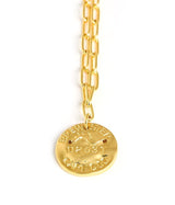 Mini Beach Tag Charm Necklace – 18k Gold Plated - Lisi Lerch