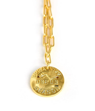 Mini Beach Tag Charm Necklace – 18k Gold Plated - Lisi Lerch