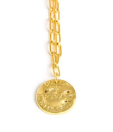 Mini Beach Tag Charm Necklace – 18k Gold Plated - Lisi Lerch