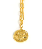 Mini Beach Tag Charm Necklace – 18k Gold Plated - Lisi Lerch