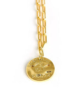 Mini Beach Tag Charm Necklace – 18k Gold Plated - Lisi Lerch