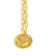 Mini Beach Tag Charm Necklace – 18k Gold Plated - Lisi Lerch