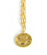 Mini Beach Tag Charm Necklace – 18k Gold Plated - Lisi Lerch