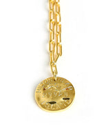 Mini Beach Tag Charm Necklace – 18k Gold Plated - Lisi Lerch