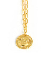 Mini Beach Tag Charm Necklace – 18k Gold Plated - Lisi Lerch