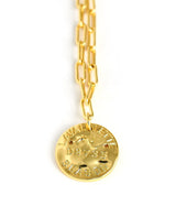 Mini Beach Tag Charm Necklace – 18k Gold Plated - Lisi Lerch