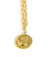 Mini Beach Tag Charm Necklace – 18k Gold Plated - Lisi Lerch