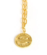 Mini Beach Tag Charm Necklace – 18k Gold Plated - Lisi Lerch