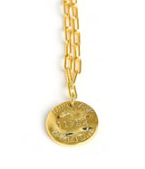 Mini Beach Tag Charm Necklace – 18k Gold Plated - Lisi Lerch