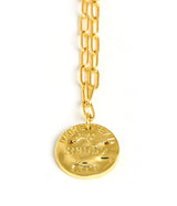 Mini Beach Tag Charm Necklace – 18k Gold Plated - Lisi Lerch
