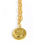 Mini Beach Tag Charm Necklace – 18k Gold Plated - Lisi Lerch