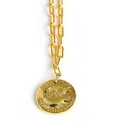 Mini Beach Tag Charm Necklace – 18k Gold Plated - Lisi Lerch