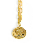 Mini Beach Tag Charm Necklace – 18k Gold Plated - Lisi Lerch