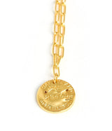 Mini Beach Tag Charm Necklace – 18k Gold Plated - Lisi Lerch