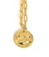 Mini Beach Tag Charm Necklace – 18k Gold Plated - Lisi Lerch
