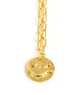 Mini Beach Tag Charm Necklace – 18k Gold Plated - Lisi Lerch
