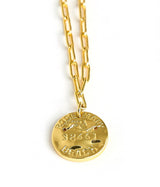 Mini Beach Tag Charm Necklace – 18k Gold Plated - Lisi Lerch