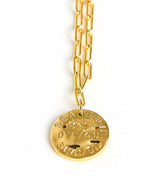 Mini Beach Tag Charm Necklace – 18k Gold Plated - Lisi Lerch
