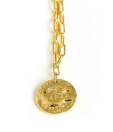 Mini Beach Tag Charm Necklace – 18k Gold Plated - Lisi Lerch