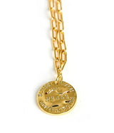 Mini Beach Tag Charm Necklace – 18k Gold Plated - Lisi Lerch