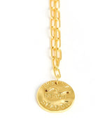 Mini Beach Tag Charm Necklace – 18k Gold Plated - Lisi Lerch