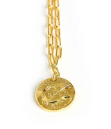 Mini Beach Tag Charm Necklace – 18k Gold Plated - Lisi Lerch