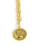 Mini Beach Tag Charm Necklace – 18k Gold Plated - Lisi Lerch