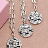Mini Beach Tag Charm Necklace – Sterling Silver Plated - Lisi Lerch