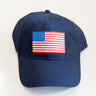 Needlepoint Baseball Hat - Navy American Flag - Lisi Lerch