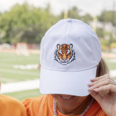Needlepoint Baseball Hat - Tiger - Lisi Lerch