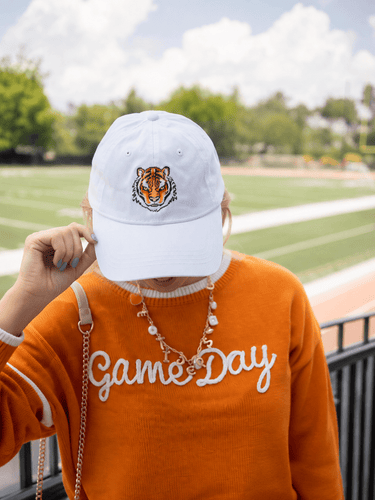 Needlepoint Baseball Hat - Tiger - Lisi Lerch