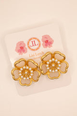 Open Heart Petal Flower Stud -Sample Sale- Final Sale - Lisi Lerch