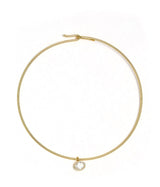 Oval Bezel Collar Necklace - 18k Gold Plated - Belle of the Ball Collection - earring - Lisi Lerch