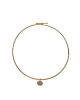 Oval Bezel Collar Necklace - 18k Gold Plated - Belle of the Ball Collection - earring - Lisi Lerch