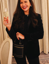 Oval Bezel Collar Necklace - 18k Gold Plated - Belle of the Ball Collection - earring - Lisi Lerch