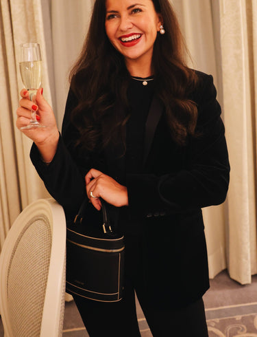 Oval Bezel Collar Necklace - 18k Gold Plated - Belle of the Ball Collection - earring - Lisi Lerch