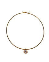 Oval Bezel Collar Necklace - 18k Gold Plated - Belle of the Ball Collection - earring - Lisi Lerch