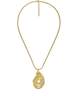 Oyster Pendant - Snake Chain - 18k Plated Necklace - Lisi Lerch