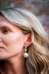 Paris - Pearl and Rhinestone Drop Earring - 18k Gold Plated - Lisi Lerch