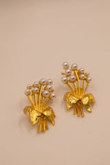 Pearl Flower Bouquet Studs -Sample Sale- Final Sale - Lisi Lerch