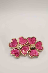 Pearlized Hot Pink Heart-Petal Flower Stud-Sample Sale- Final Sale - Lisi Lerch