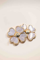 Pearlized Lavender Heart-Petal Flower Stud-Sample Sale- Final Sale - Lisi Lerch