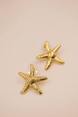 Perforated Gold Starfish Studs -Sample Sale- Final Sale - Lisi Lerch