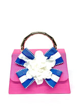 Pink Lulu- Blu Dash Bow with White Gardenia- Sample Sale- Final Sale - Lisi Lerch