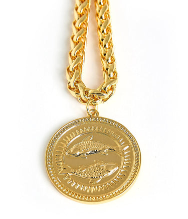 Pisces Coin- Vintage Coin - 18k Gold Plated - Lisi Lerch