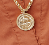 Pisces Coin- Vintage Coin - 18k Gold Plated - Lisi Lerch