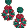 Poinsettia Wreath Earring - Lisi Lerch