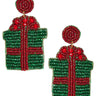 Present Beaded Christmas Earring - Lisi Lerch